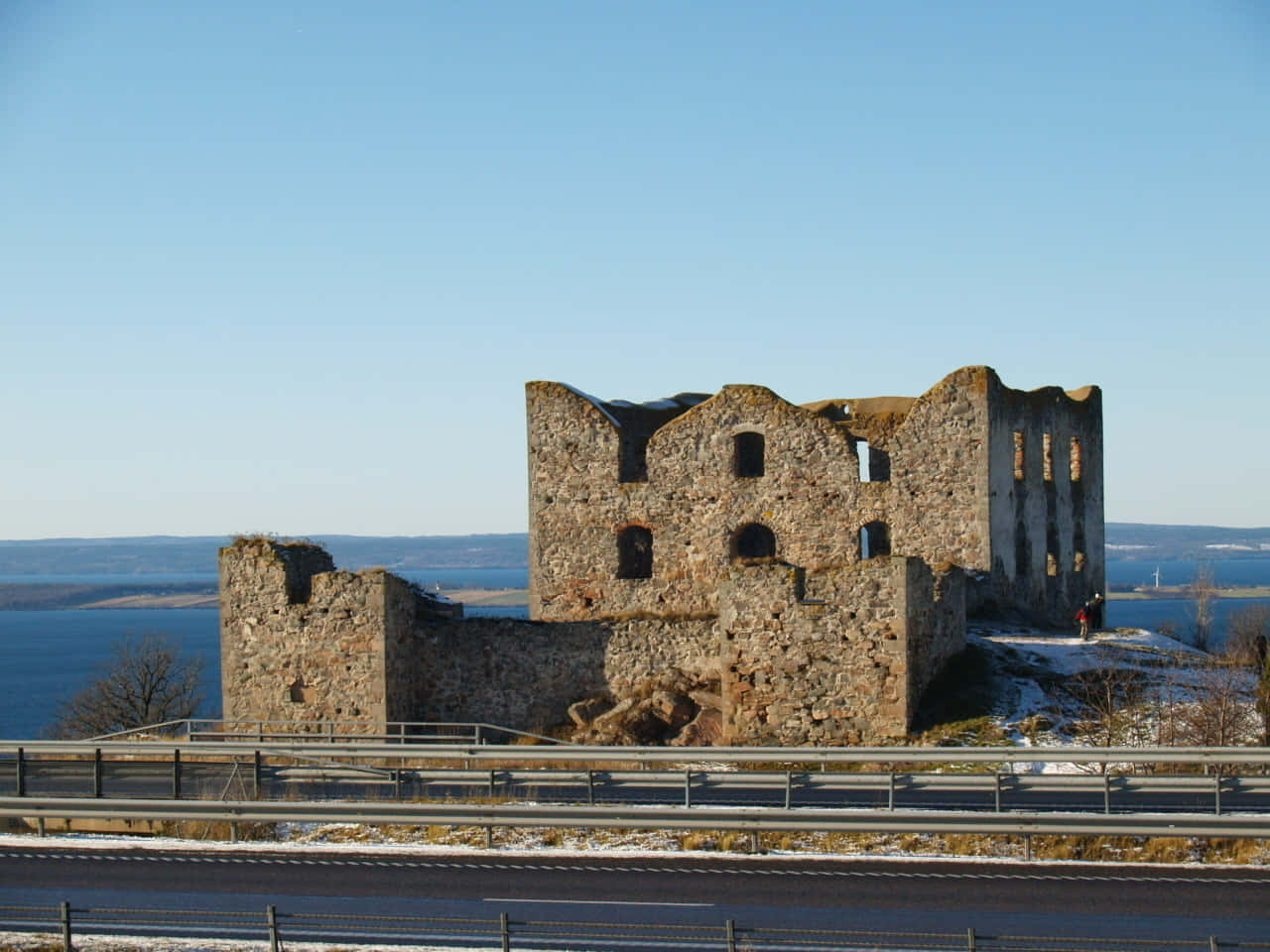 Vue Aérienne Époustouflante De La Ville De Jönköping, Suède Fond d'écran