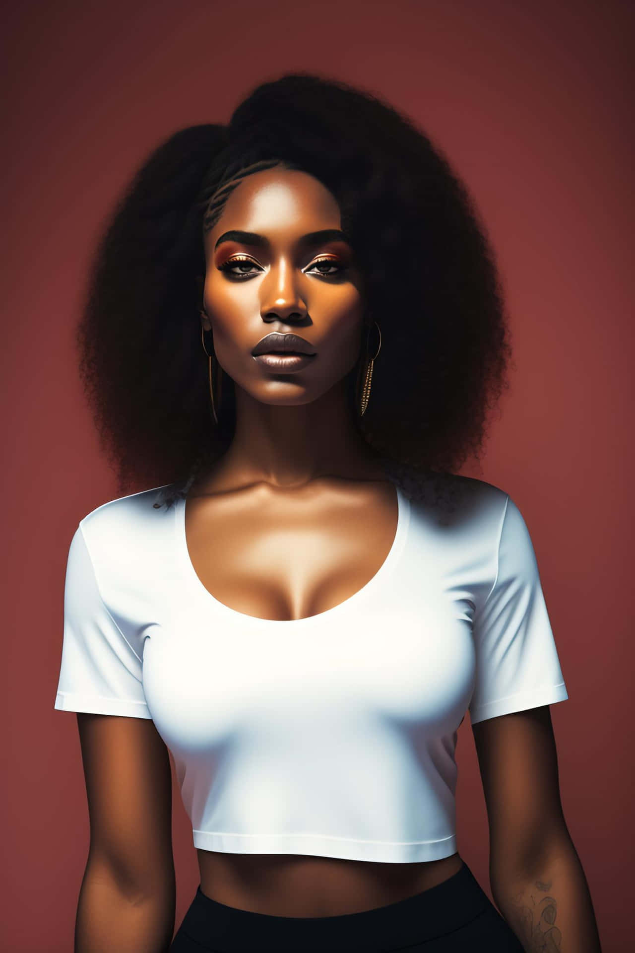 Stunning Afro Beauty Portrait Wallpaper