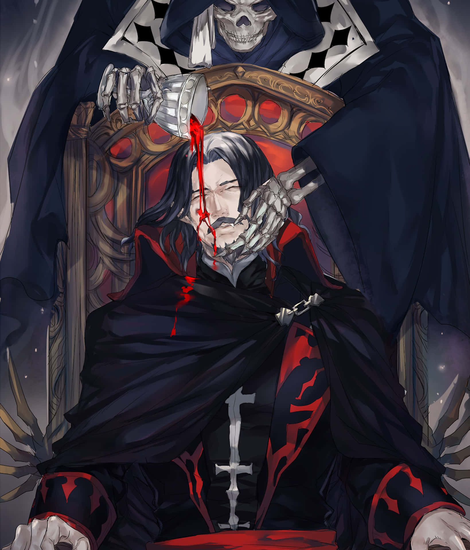 Stunning Artwork Of Count Dracula In Castlevania Wallpaper