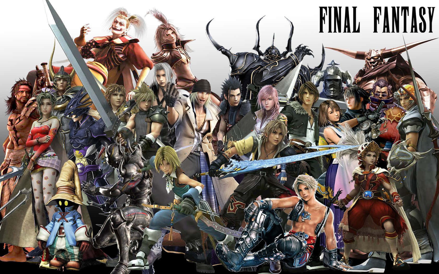 Stunning Artwork Of Final Fantasy Characters Wallpaper