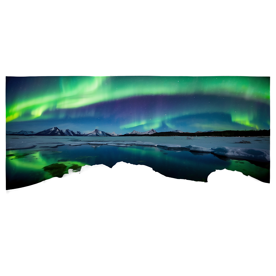 Stunning Aurora Boreal Panorama Png Nal PNG