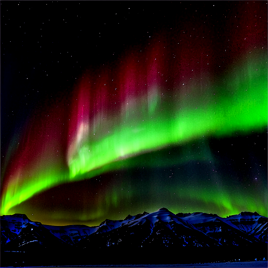 Stunning Aurora Boreal Panorama Png Ovn93 PNG