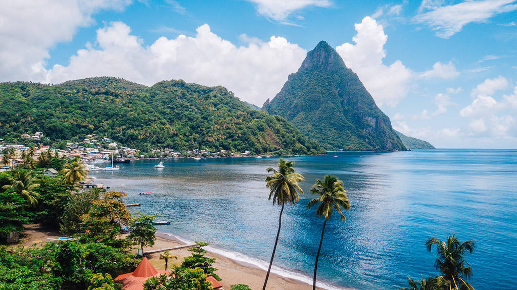 Stunning Beach View Of St Lucia Wallpaper