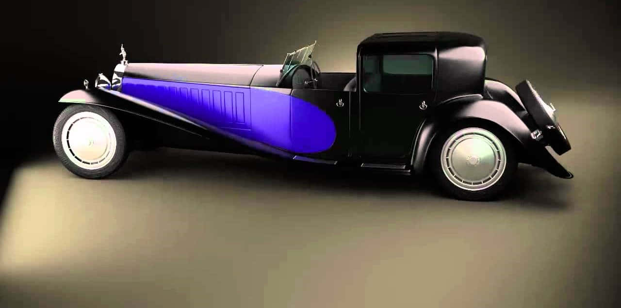 Indrukwekkende Bugatti Type 41 Royale In Beweging Achtergrond