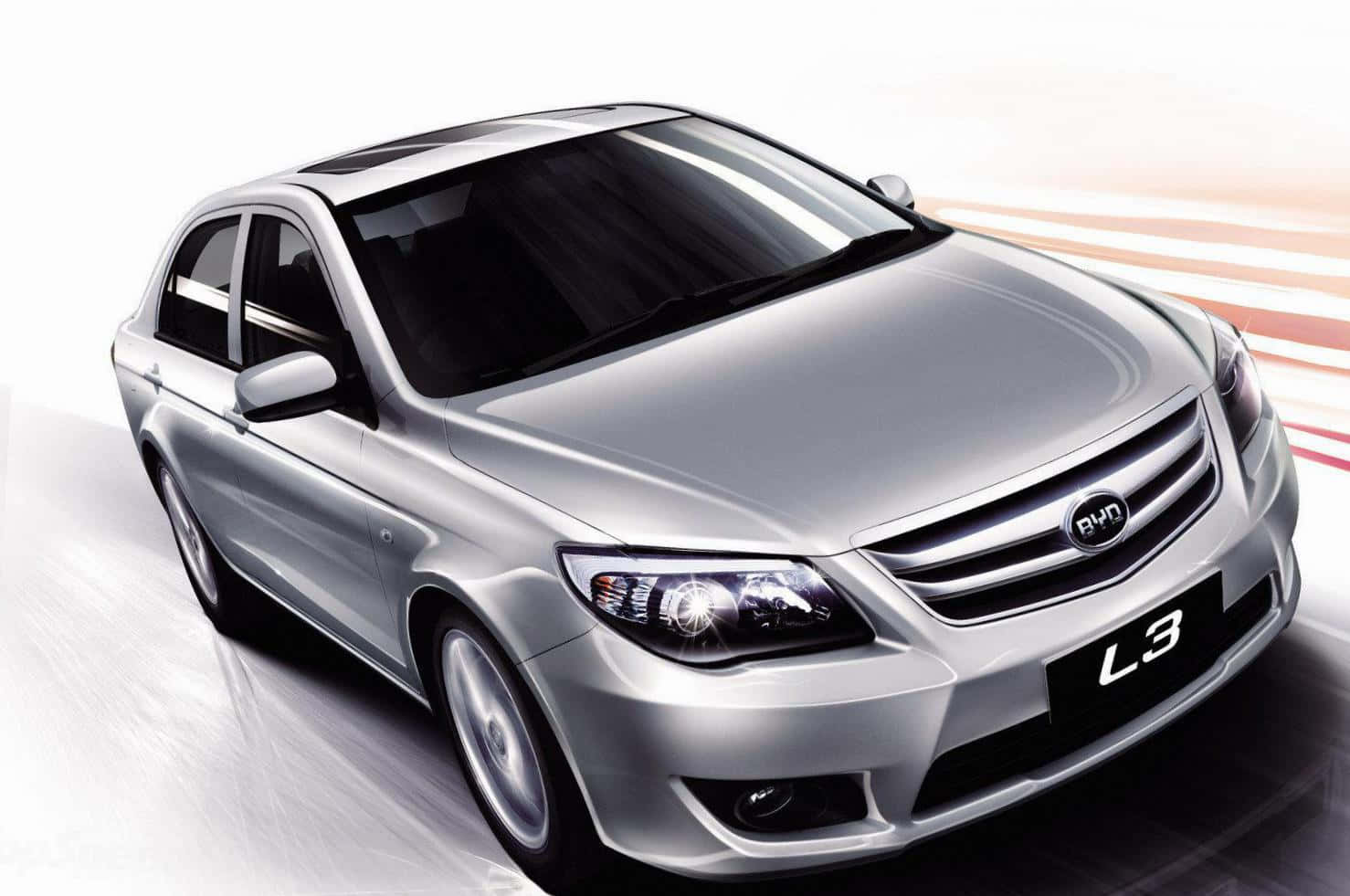 Stunning Byd F3 Sedan On The Move Wallpaper