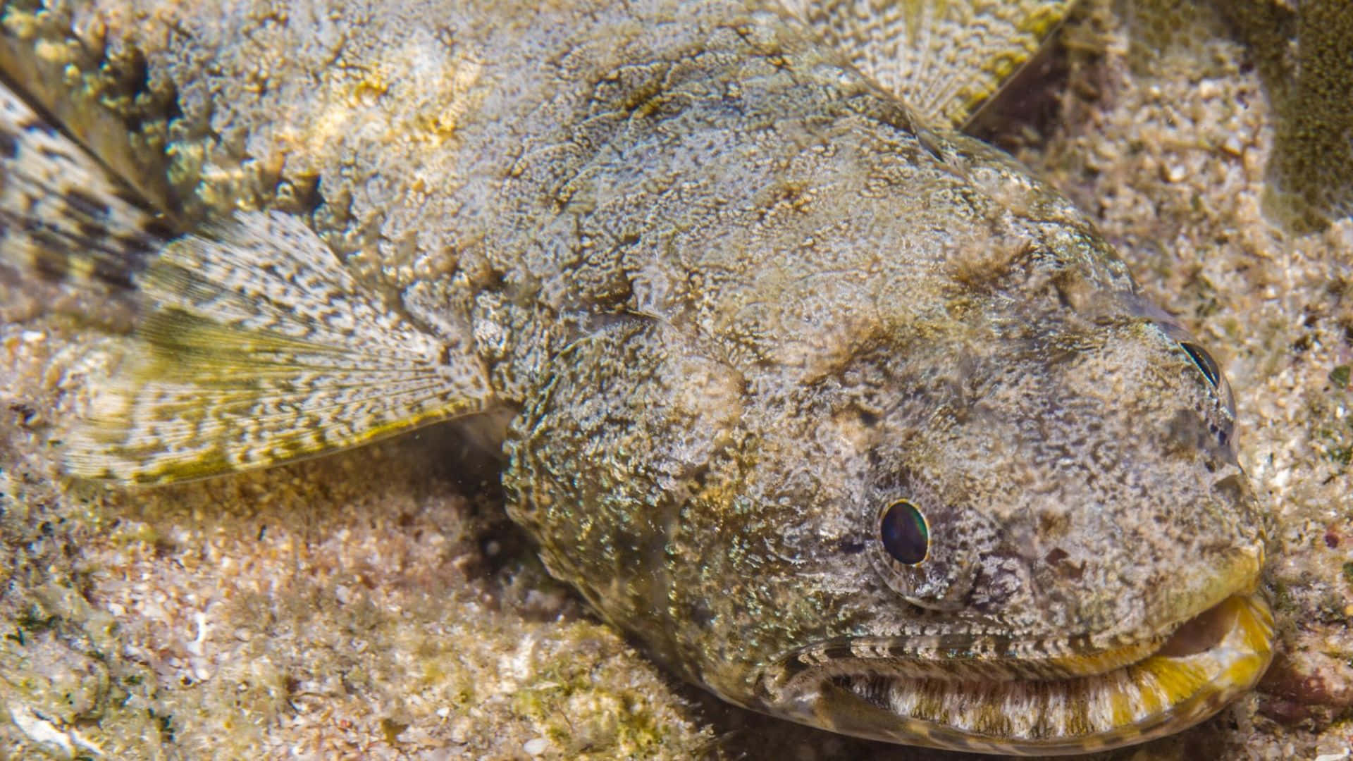 Stunning Close-up Of A Vibrant Lizardfish Wallpaper