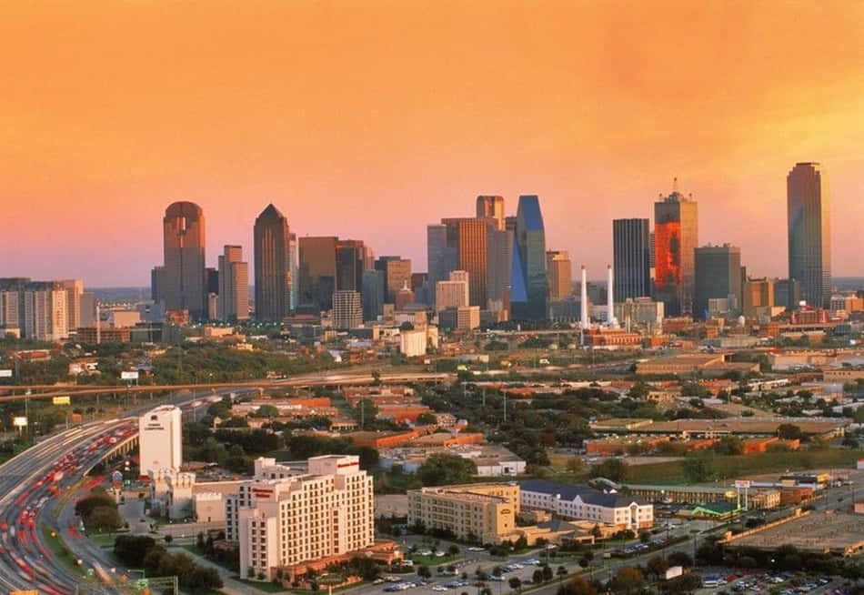 Stunning Dallas Skyline At Night Wallpaper