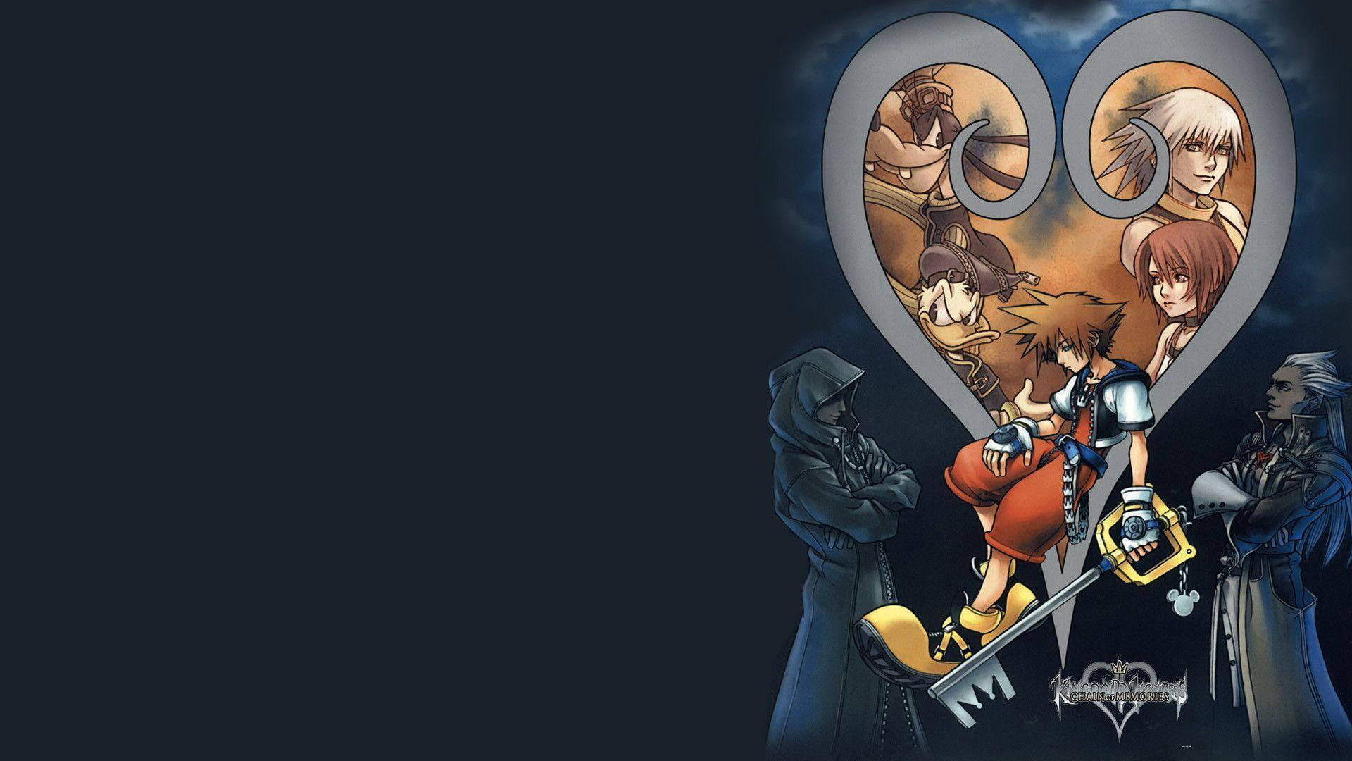 Stunning Depiction With Kingdom Heart Logo Wallpaper