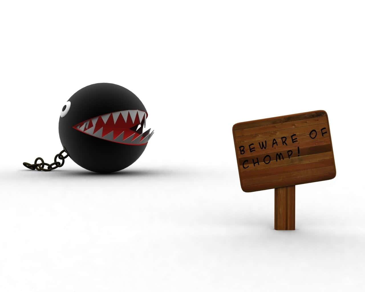 Stunning Display Of The Iconic Chain Chomp In Action Wallpaper