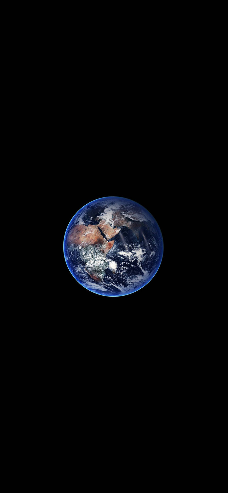 Impresionantefondo De Pantalla Minimalista Oscuro De La Tierra Para Iphone. Fondo de pantalla