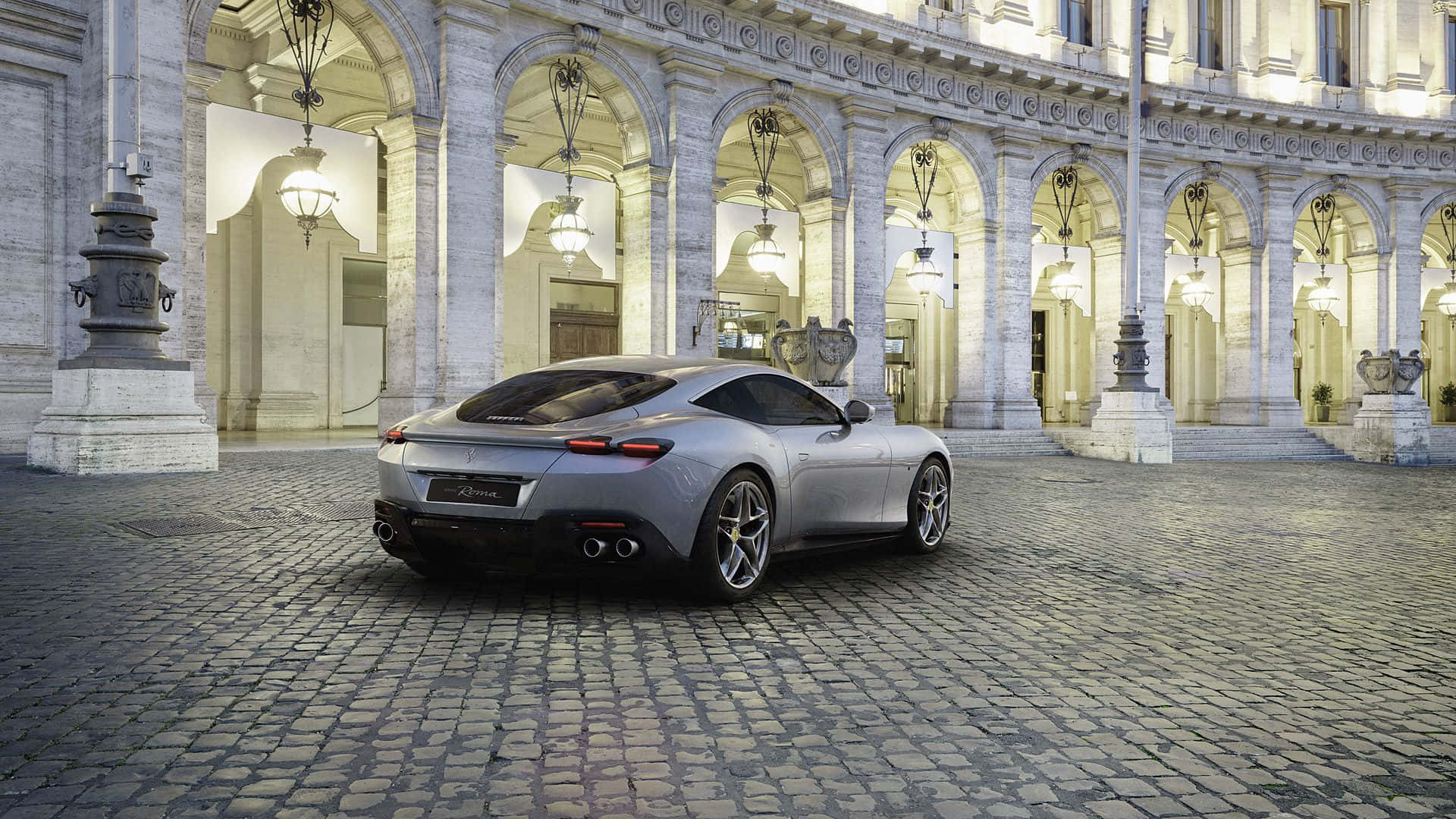 Stunning Ferrari Roma - Mastery In Automotive Innovation. Wallpaper