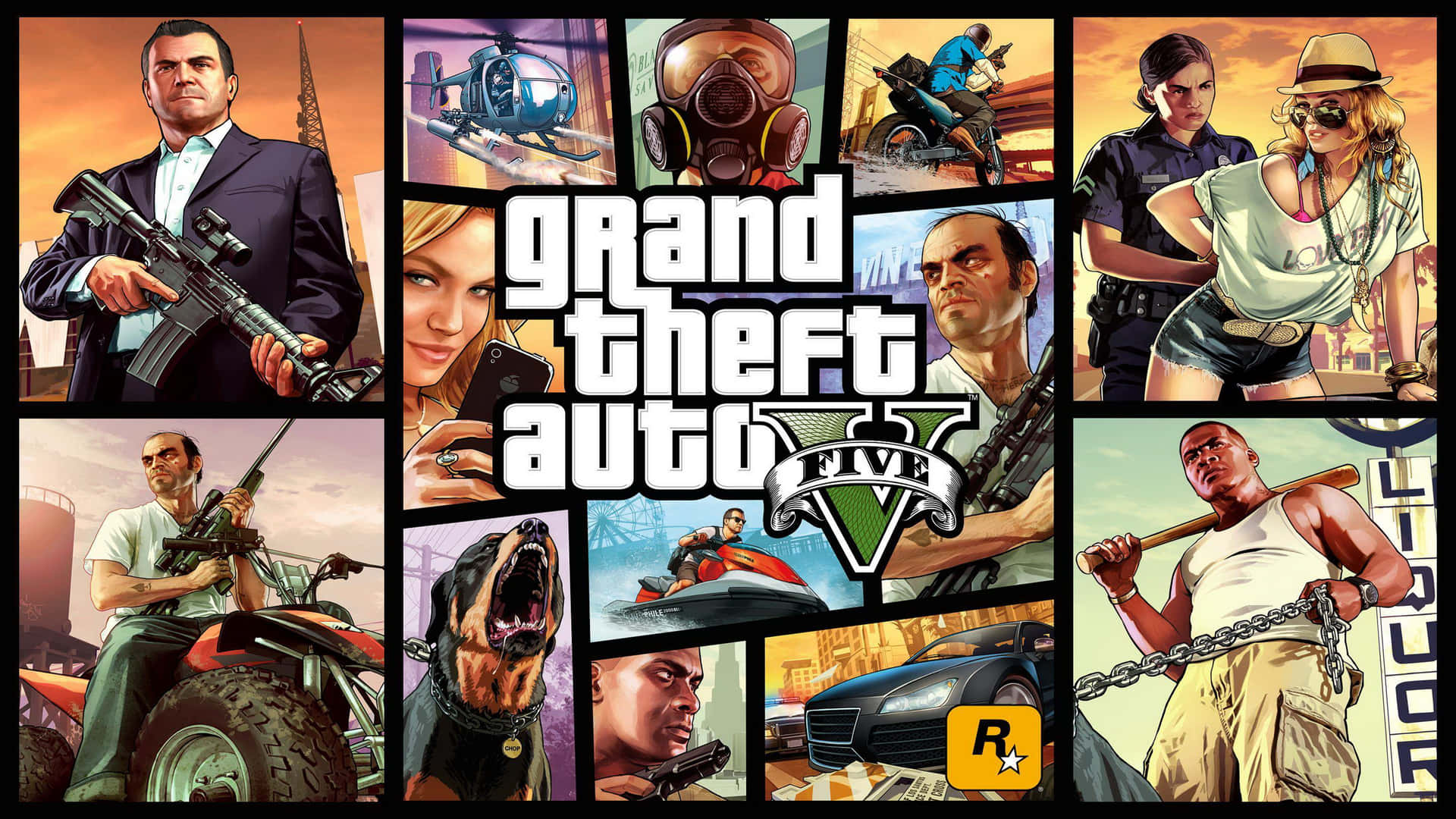 Stunning High Definition Snapshot Of Grand Theft Auto V Gameplay Wallpaper
