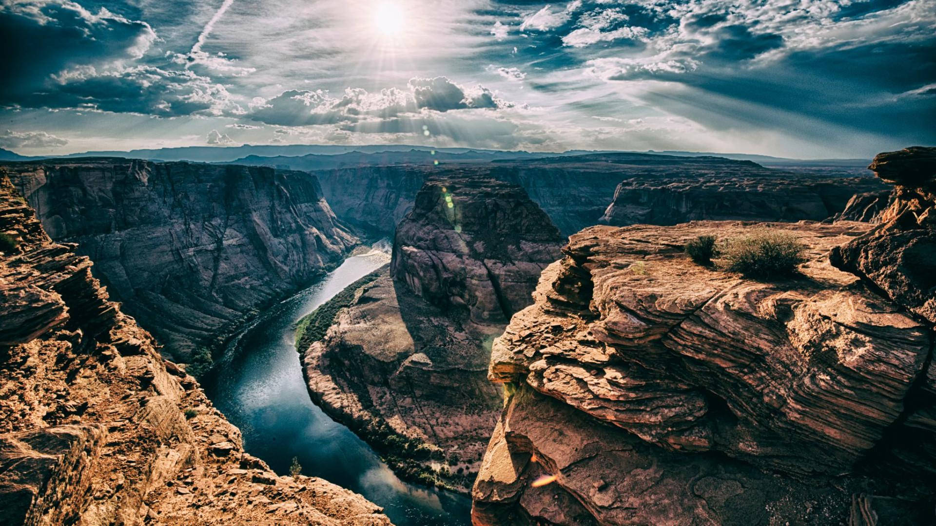Stunning Horseshoe Bend Grand Canyon In Arizona Wallpaper