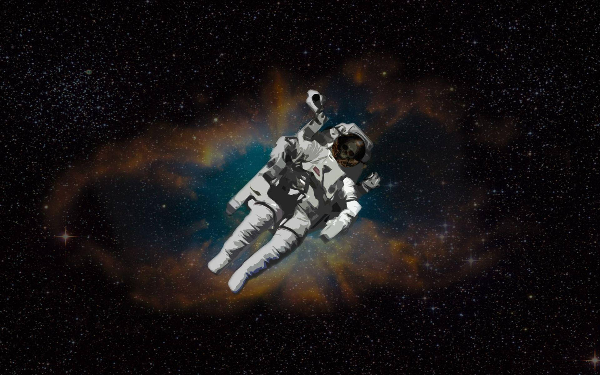 Forbløffende Billede Af Spacemand I Fuld Udstyr Wallpaper