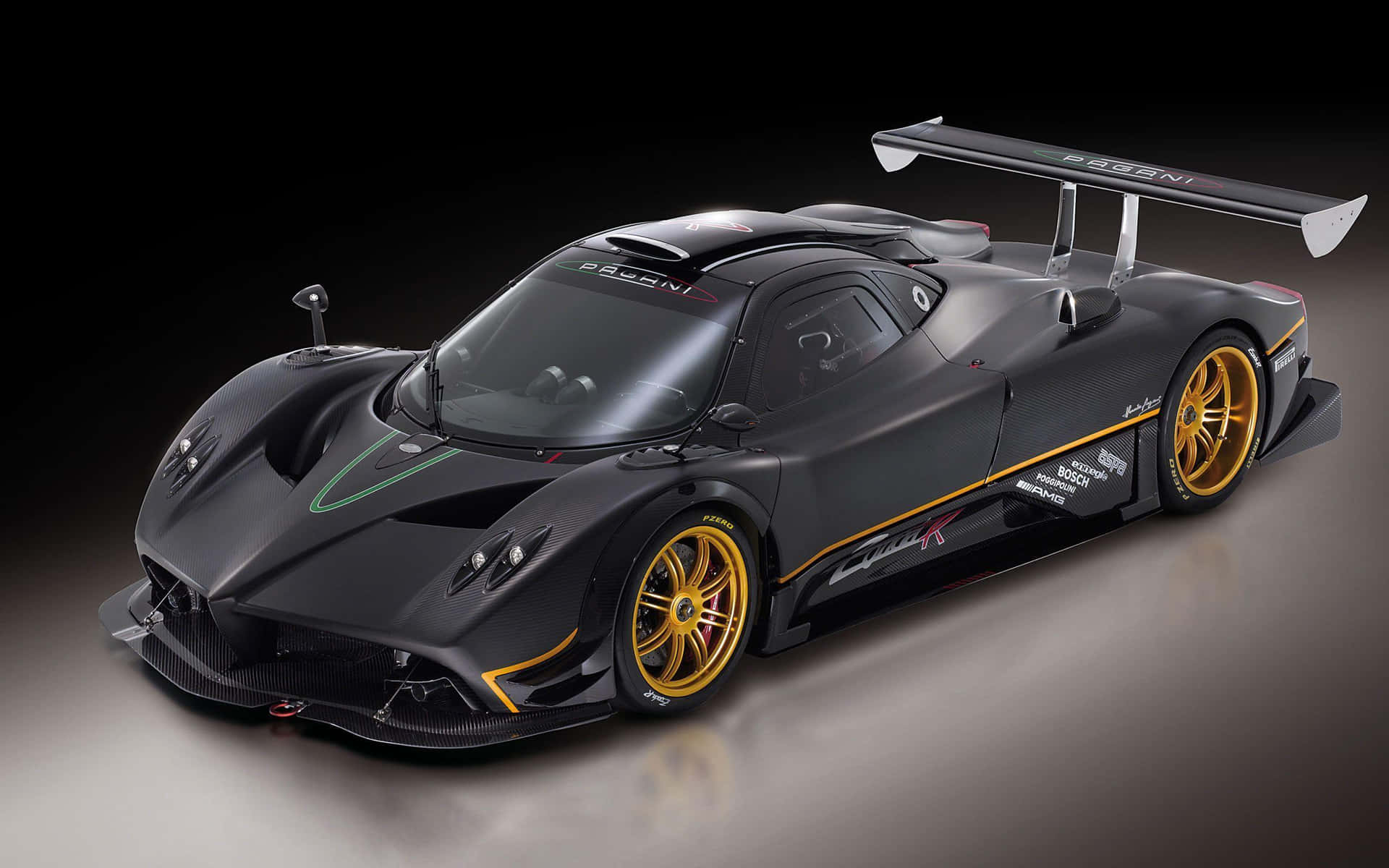 Stunning Image Of The Iconic Pagani Zonda F Against A Striking Scenic Background Wallpaper