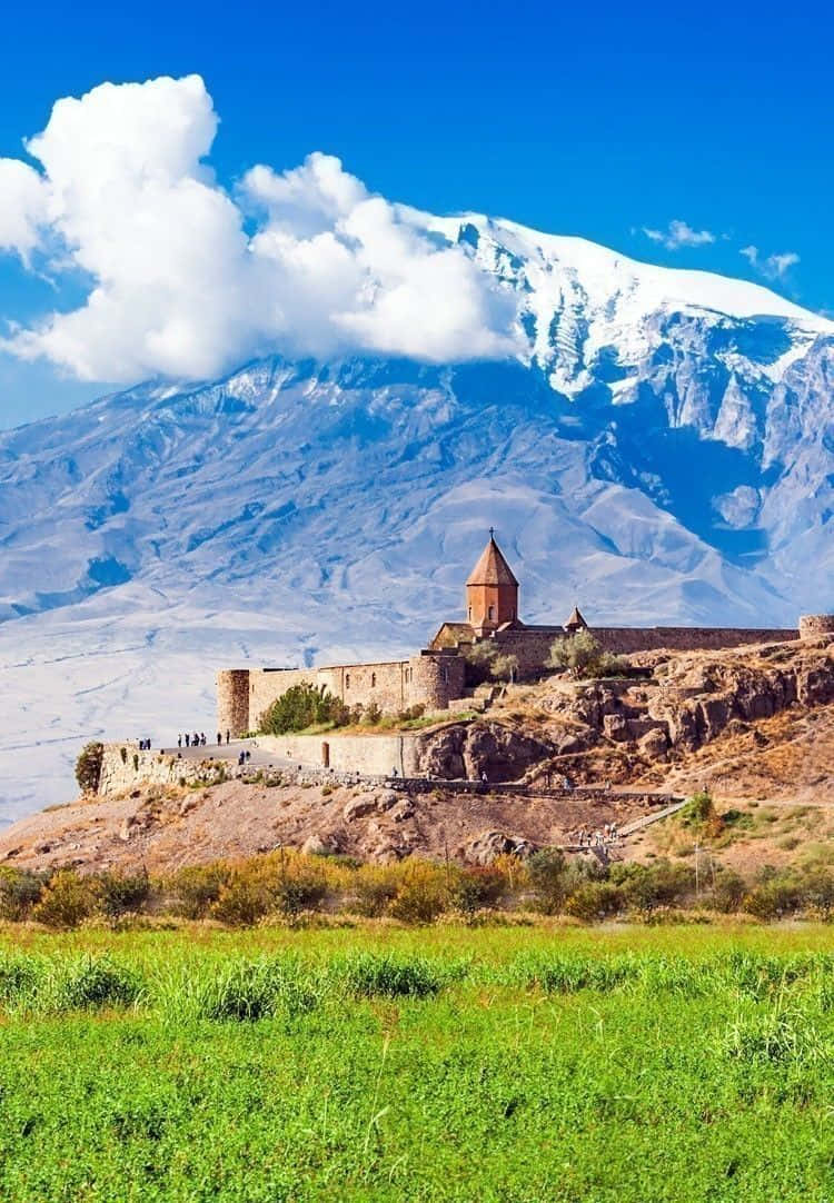Overraskende Khor Virap Klosteret i Armenien Desktop Wallpapers. Wallpaper