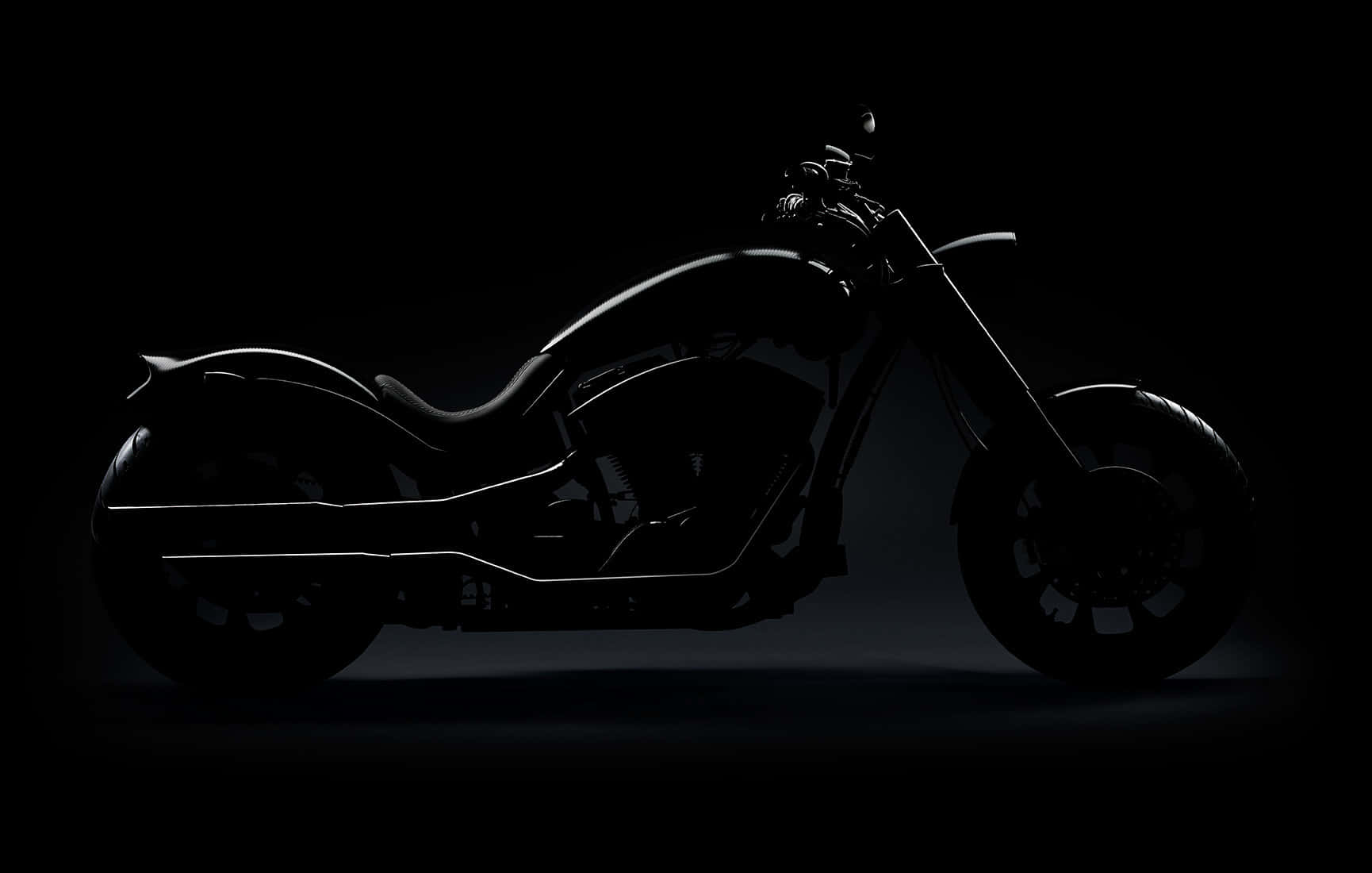 Fantastisk Lauge Jensen Klassisk Motorsykkel Ved Solnedgang Bakgrunnsbildet