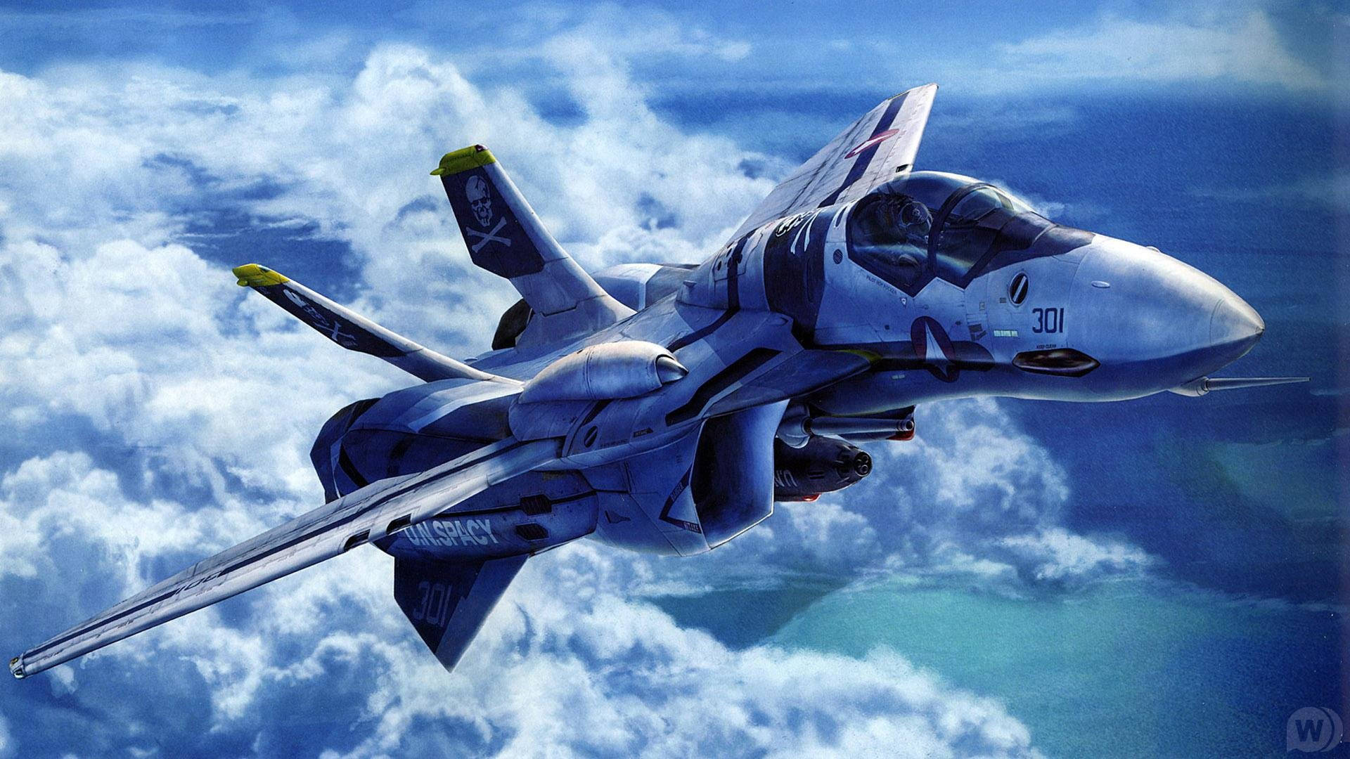 Stunning Macross Jet Background