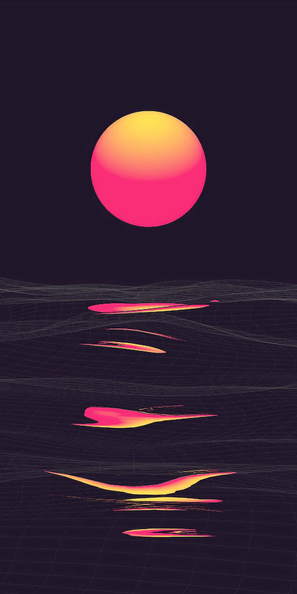 Stunning Pink Moon Vector Wallpaper