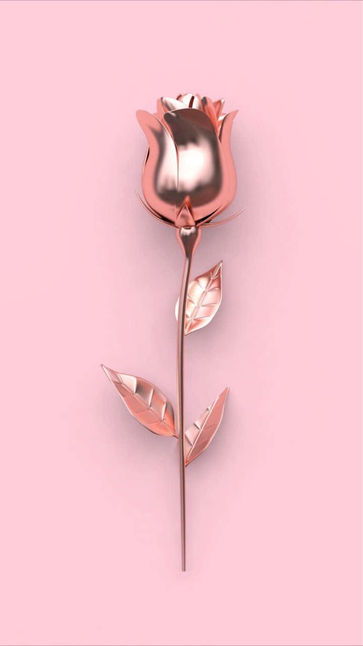 Storslået Pink Rose Gold Tema Wallpaper