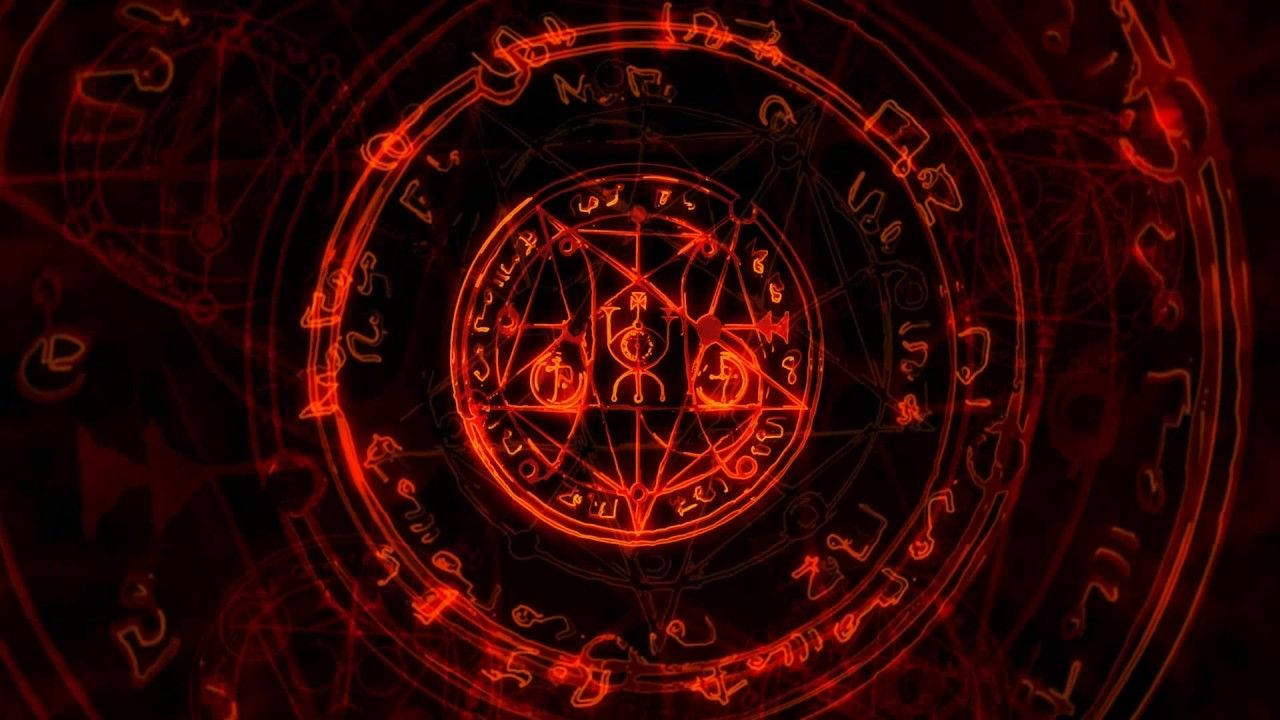 Stunning Red Satanic Poster Wallpaper