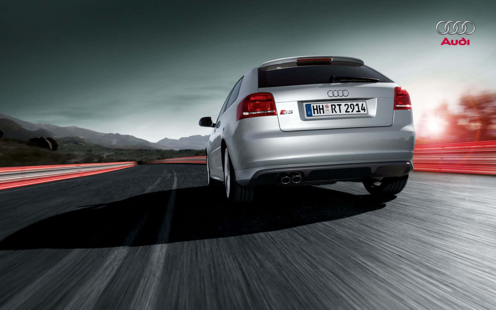 Stunning Silver Audi S3 In Dynamic Posture Wallpaper