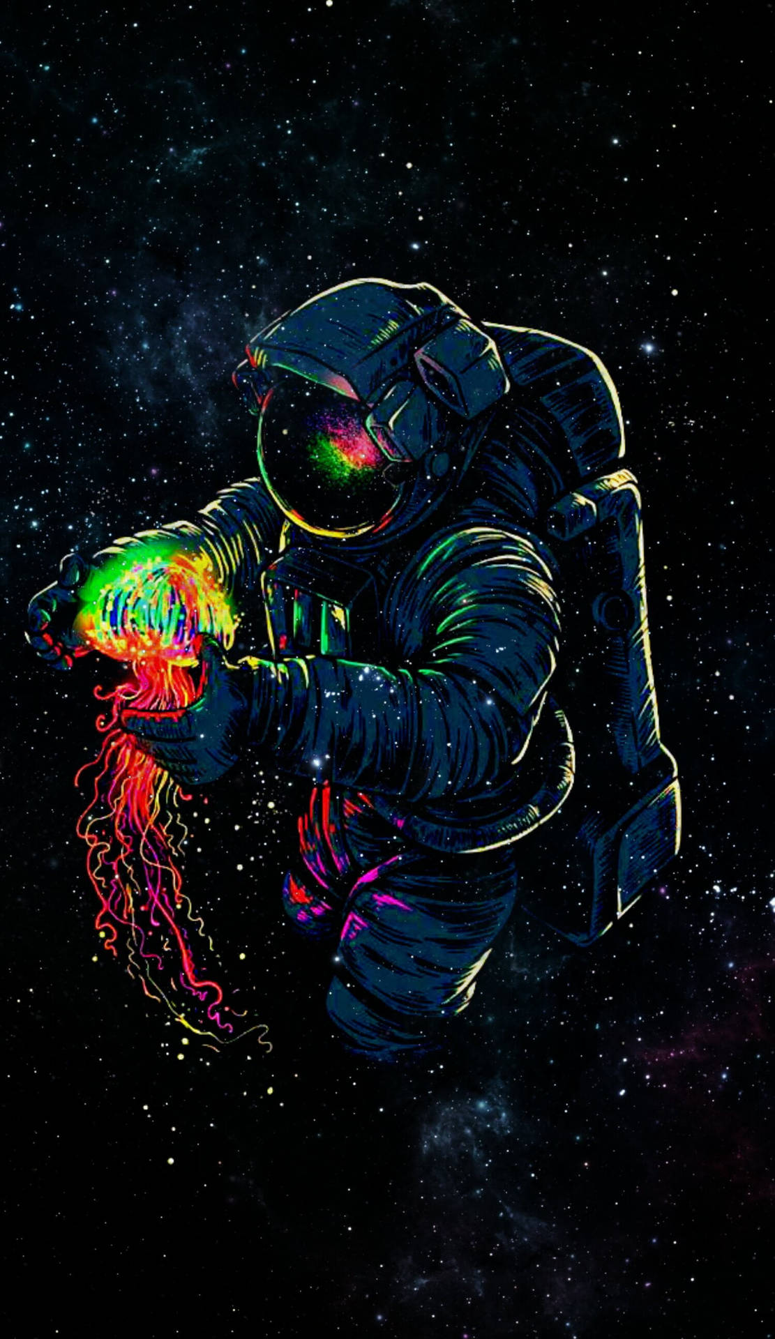 Impresionanteobra De Arte Del Astronauta Espacial Fondo de pantalla