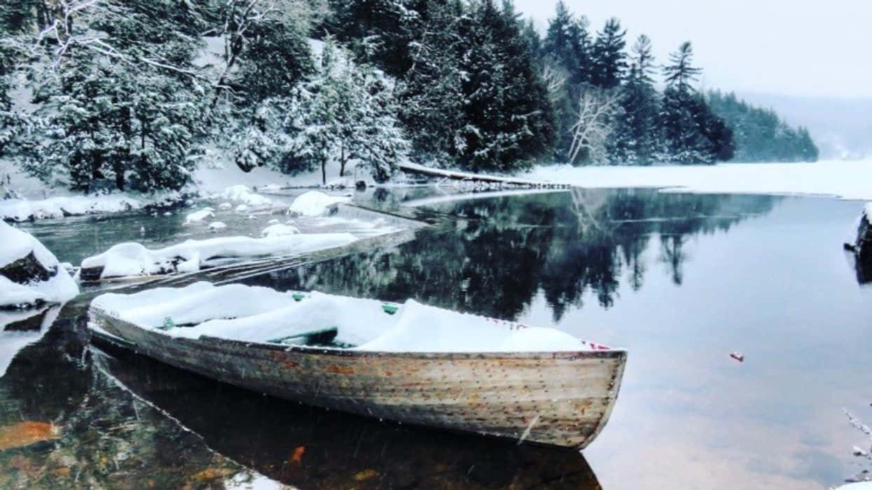 Matahari Terbit Yang Menakjubkan Di Taman Gatineau Wallpaper