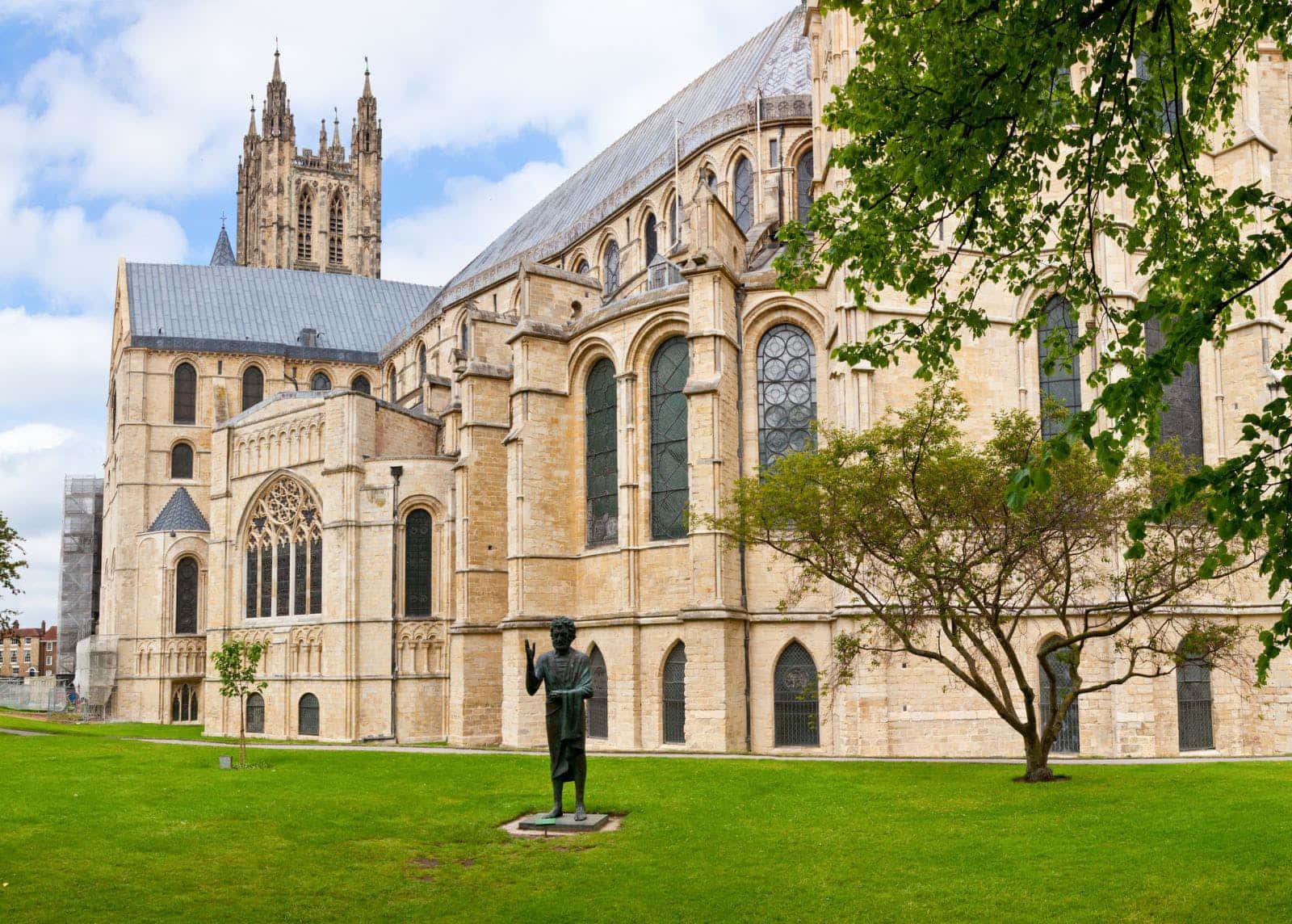 Matahari Terbenam Yang Menakjubkan Di Atas Katedral Canterbury Wallpaper