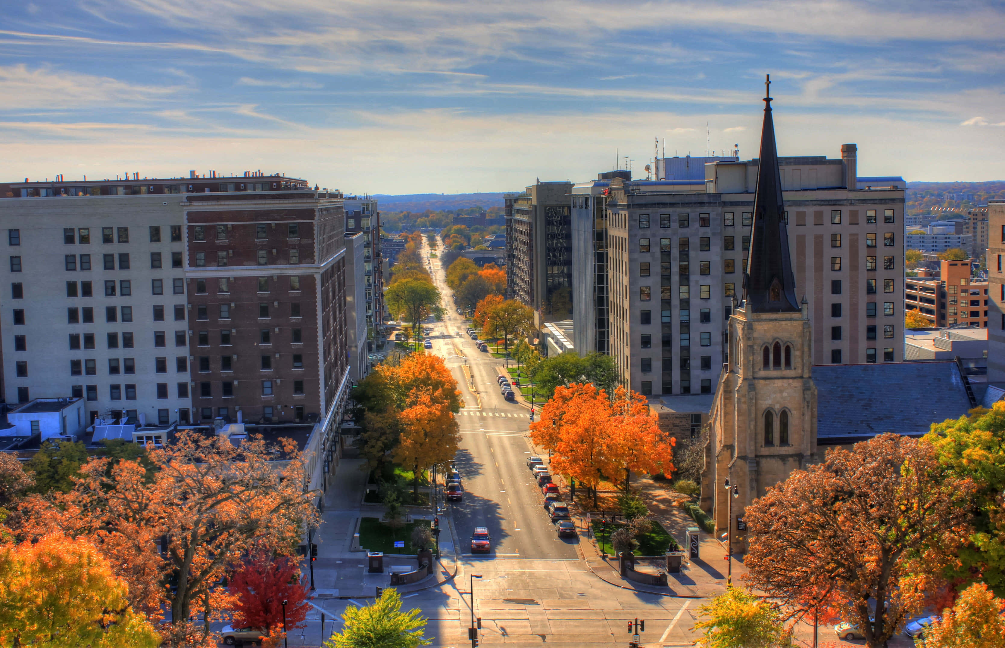 Download Stunning Sunset Over Madison, Usa Wallpaper | Wallpapers.com