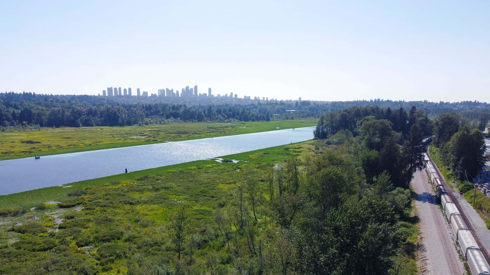 Stunning Sunset Over Metrotown, Burnaby Wallpaper