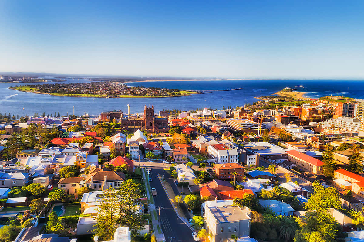 Stunning Sunset Over Newcastle, Australia Wallpaper