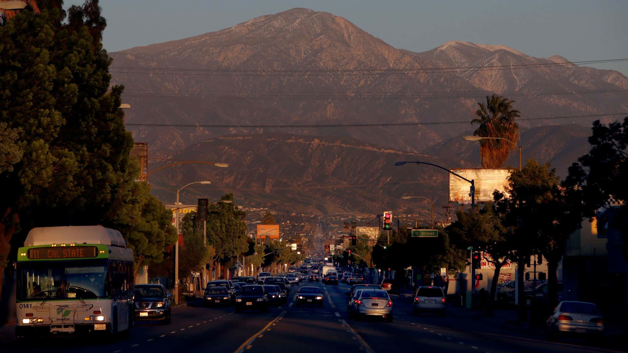 Download Stunning Sunset Over San Bernardino Mountains Wallpaper ...