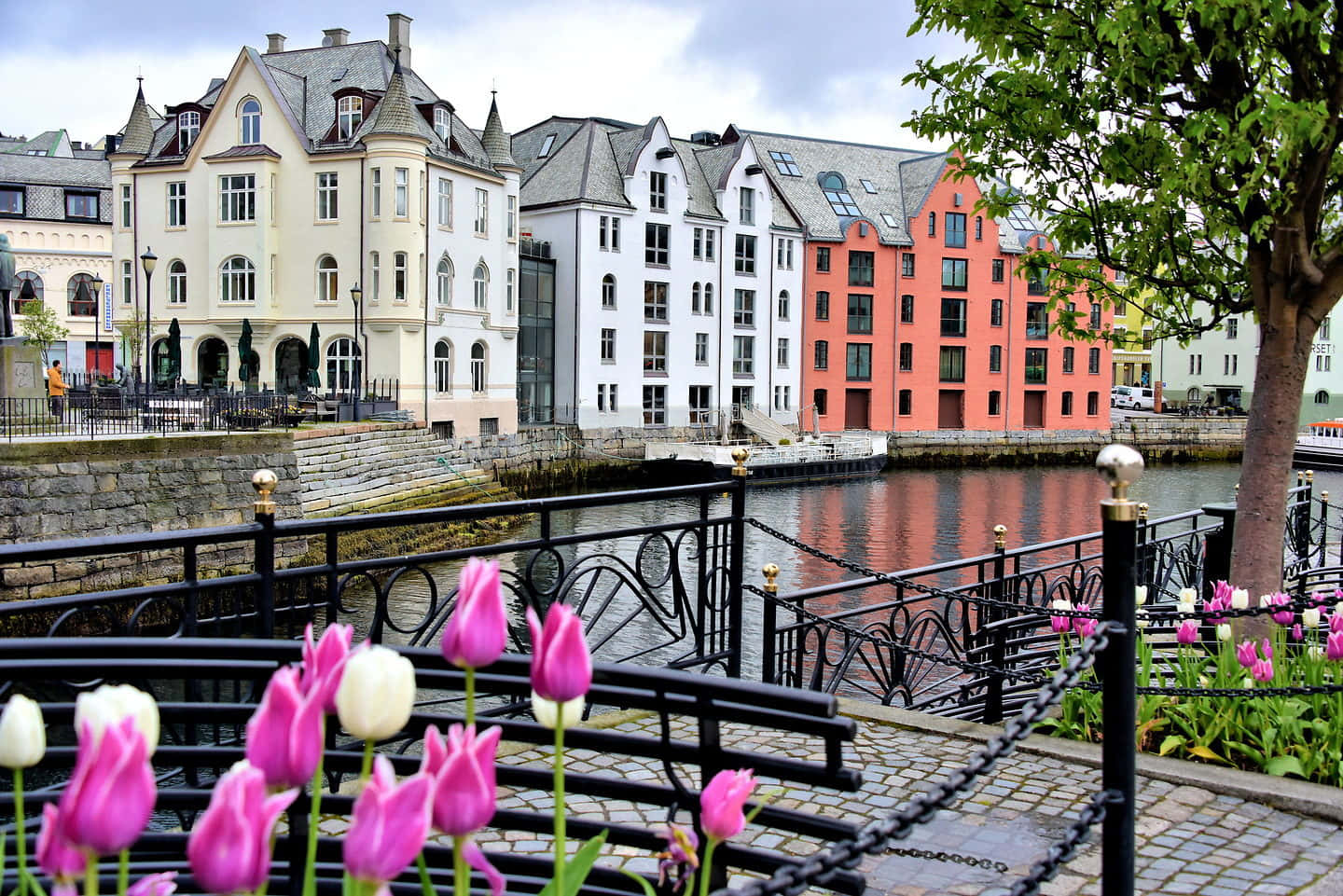 Stunning Sunset Over The Ålesund Skyline, Norway Wallpaper