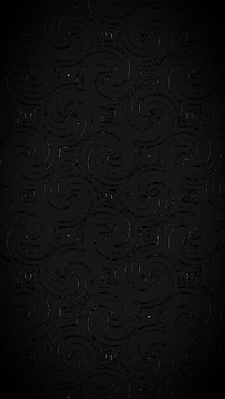 Stunning Total Black Abstract Pattern Wallpaper