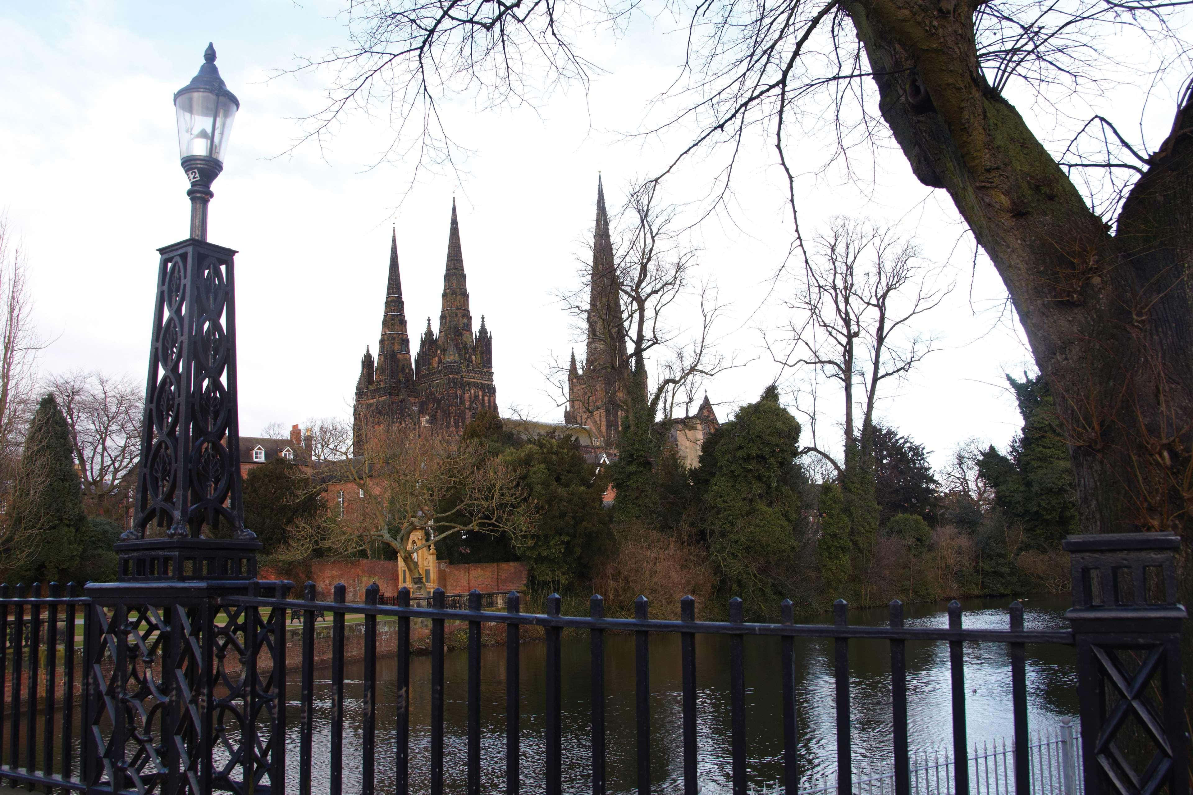 Stunning View Of Lichfield Cathedral Wallpaper