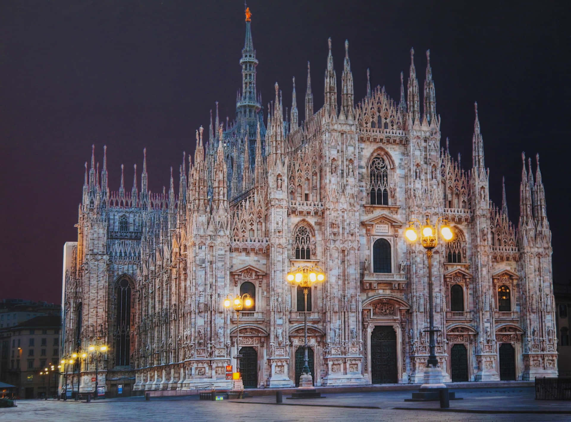 Stunning View Of Milan Cathedral Wallpaper