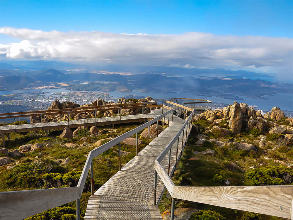 Stunning Viewpoint Over Hobart, Australia Wallpaper