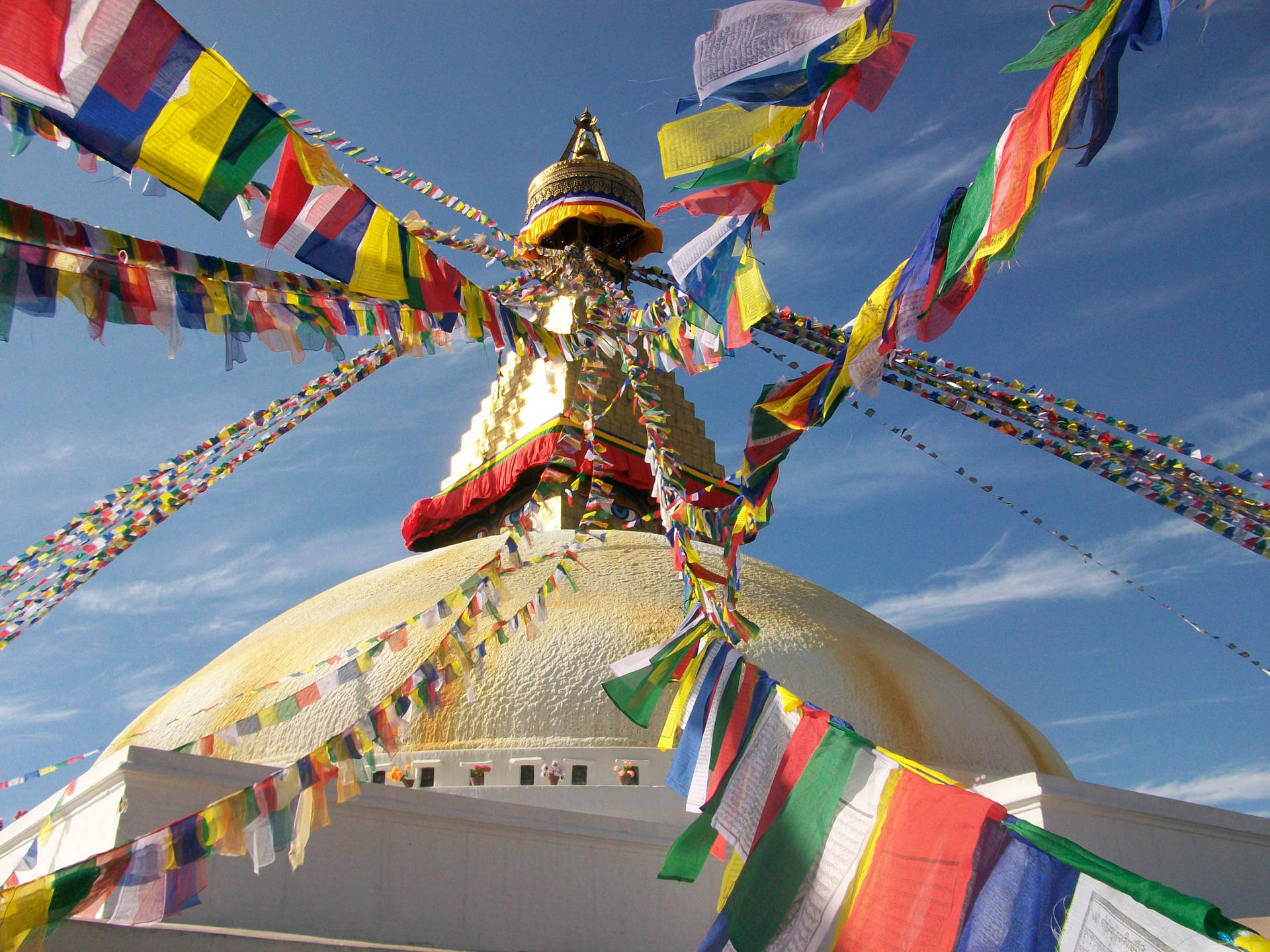 Stupa Boudhanath Do Nepal Papel de Parede