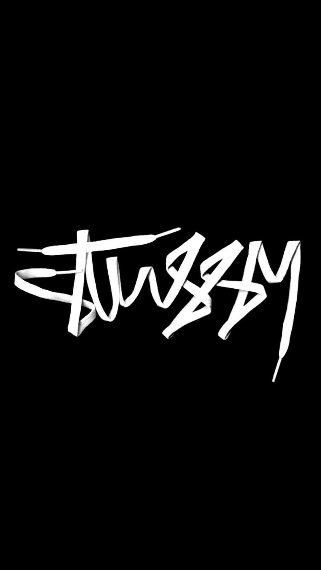 Stussy Logo Black Background Wallpaper