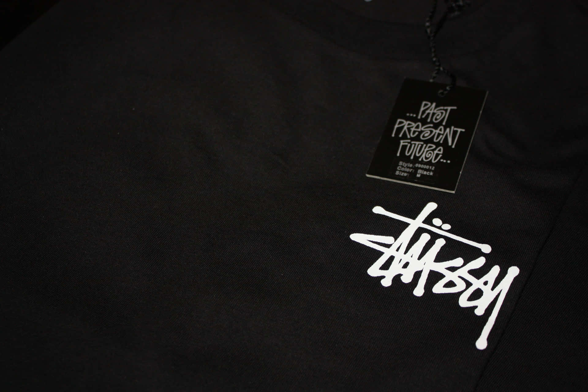 Stussy Logo Black Tshirt Wallpaper