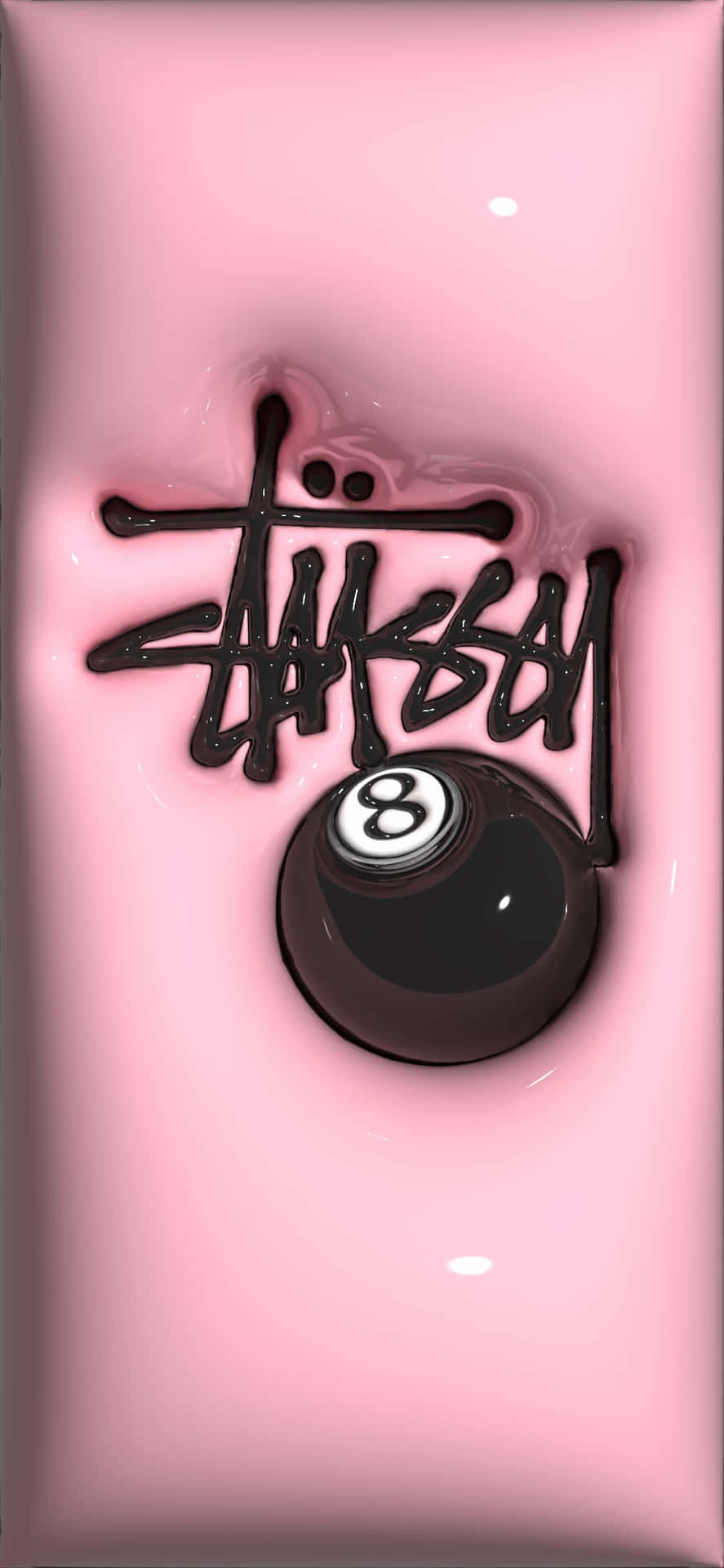Stussy Logowith Eight Ball Wallpaper