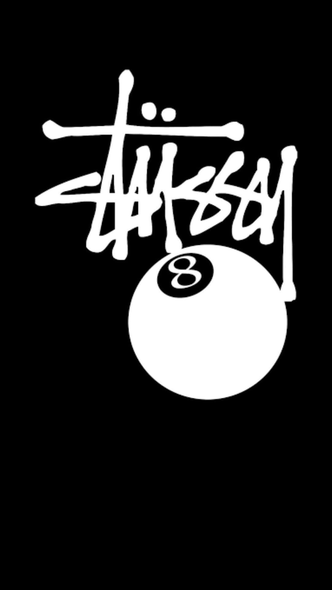 Stussy Logowith Eight Ball Wallpaper
