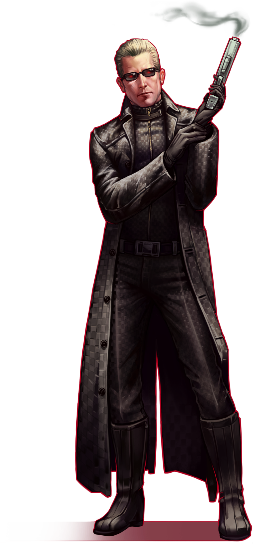 Stylish Agent With Sunglassesand Gun PNG