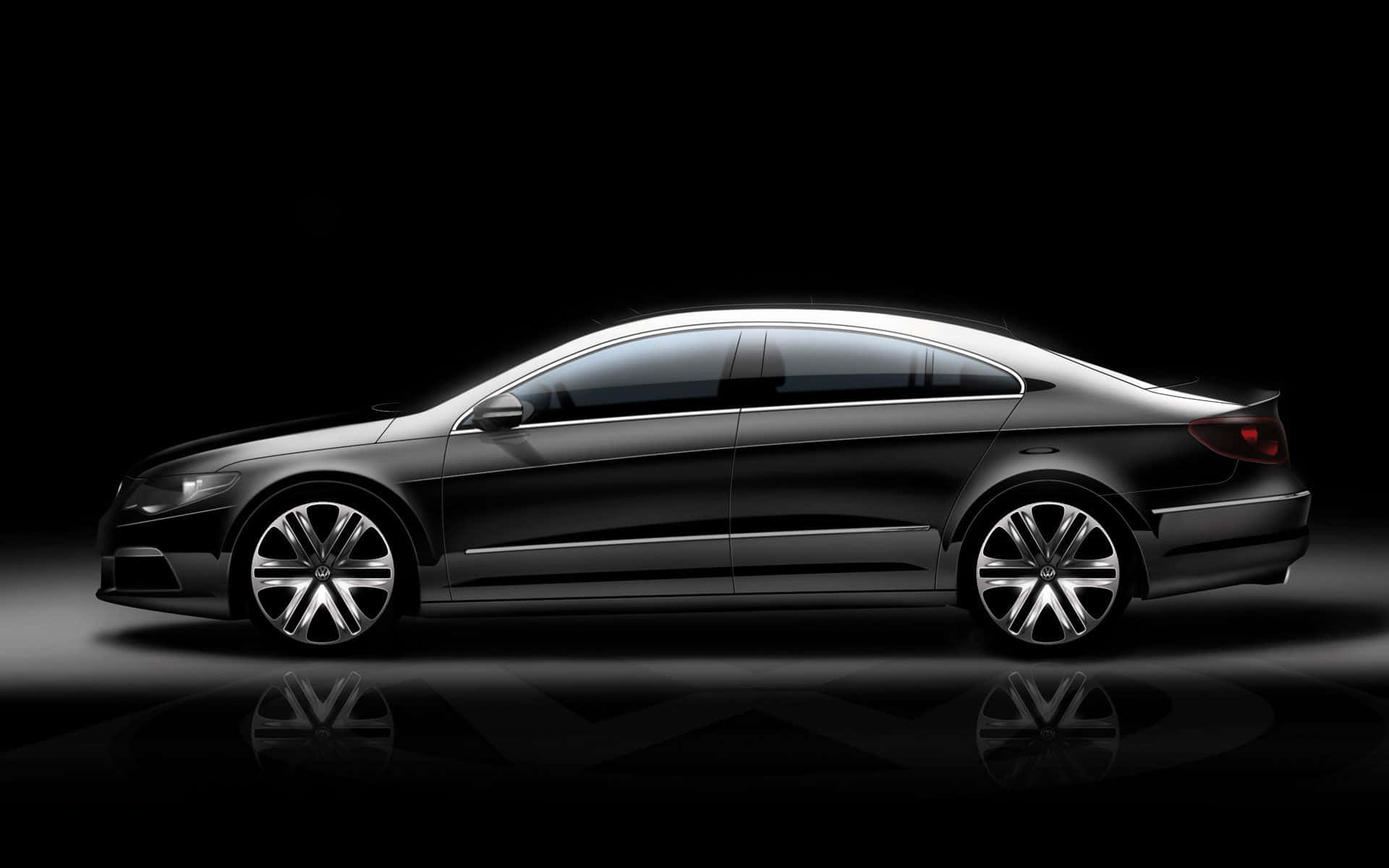 Stylish And Sleek Volkswagen Passat Parked Outdoors Wallpaper