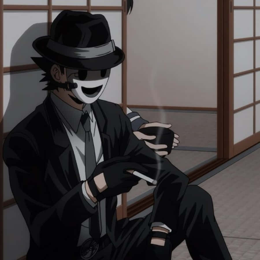 Stylish_ Animated_ Character_with_ Mask_and_ Hat Wallpaper