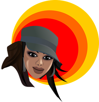 Stylish Animated Female Avatar PNG