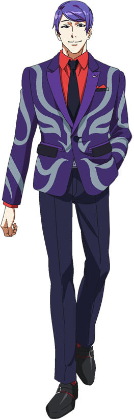 Stylish Anime Characterin Suit PNG