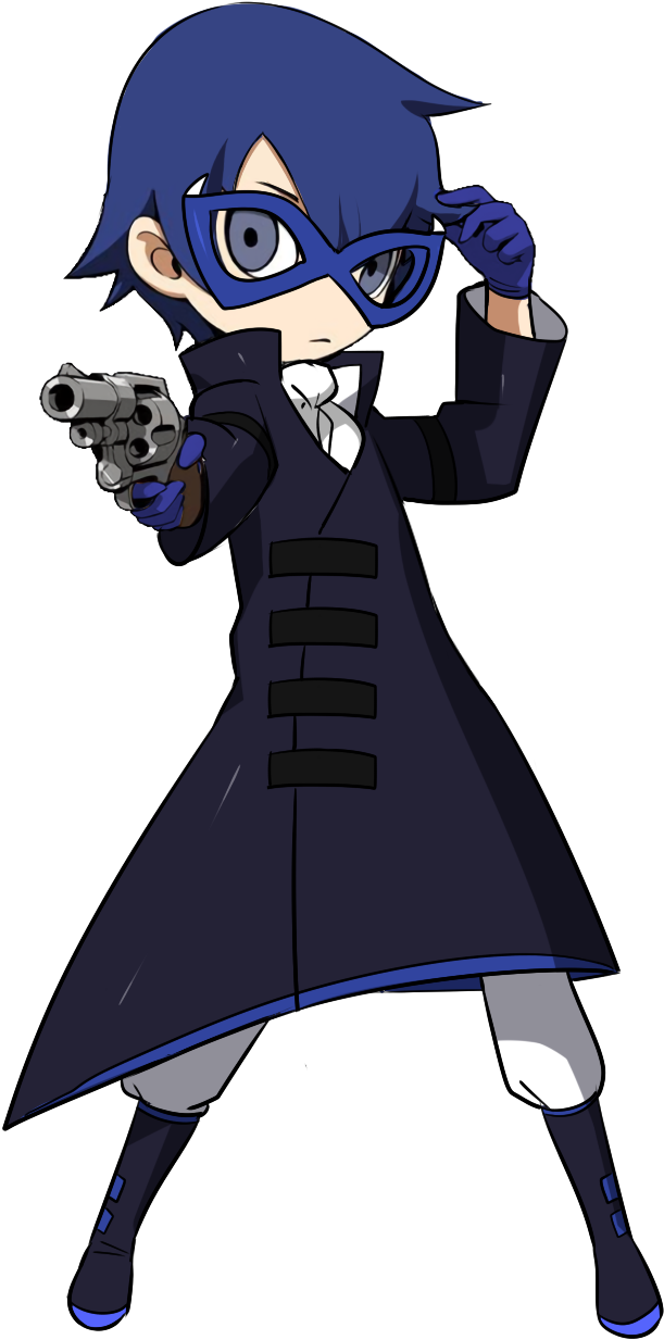 Stylish Anime Thief With Gun PNG