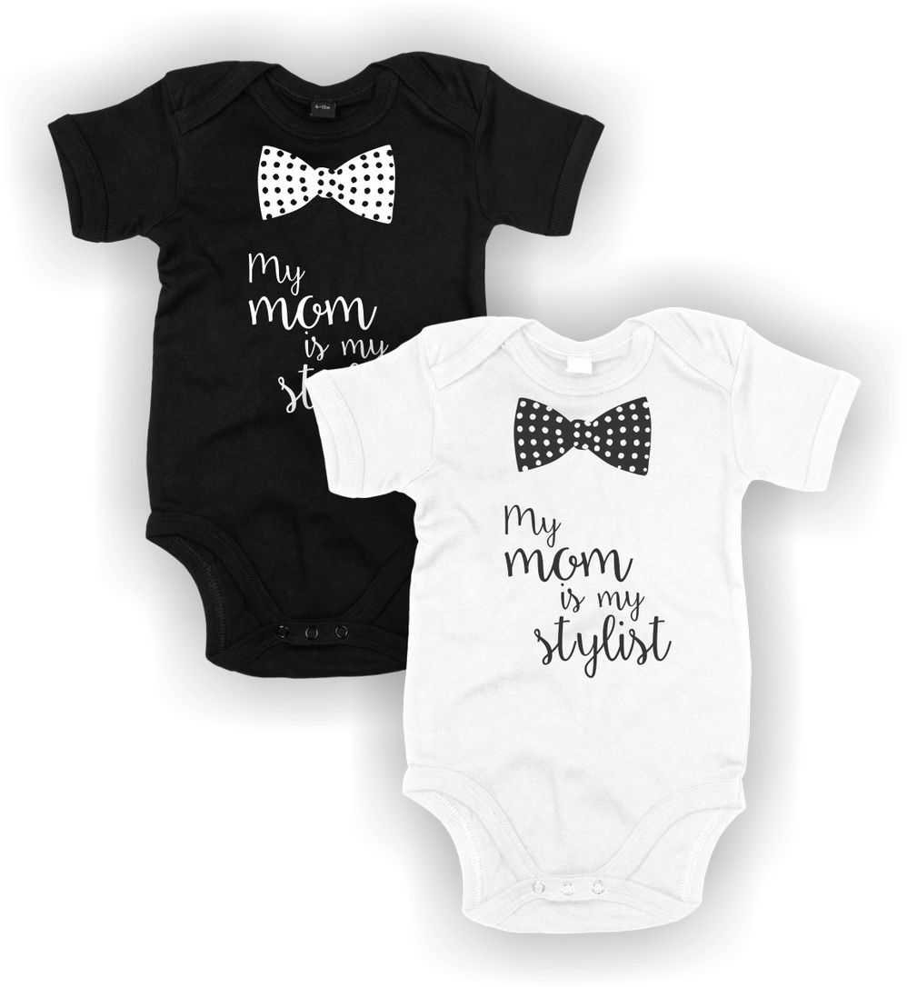 Download Stylish Baby Onesies Blackand White | Wallpapers.com